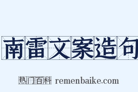 南雷文案造句是什么意思的图片